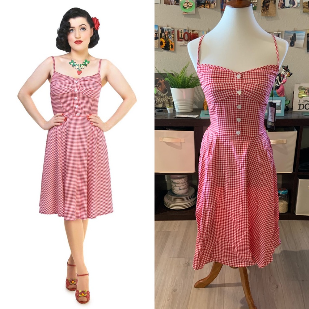 Fairy Picnic Gingham Doll Dress